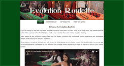 Desktop Screenshot of evolutionroulette.com