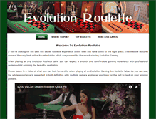 Tablet Screenshot of evolutionroulette.com